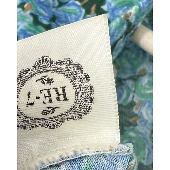 Diane Von Furstenberg Blue Floral Long Sleeve Size Small Vintage 70s - Picture 4 of 6